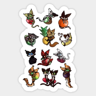 fruit cats Sticker